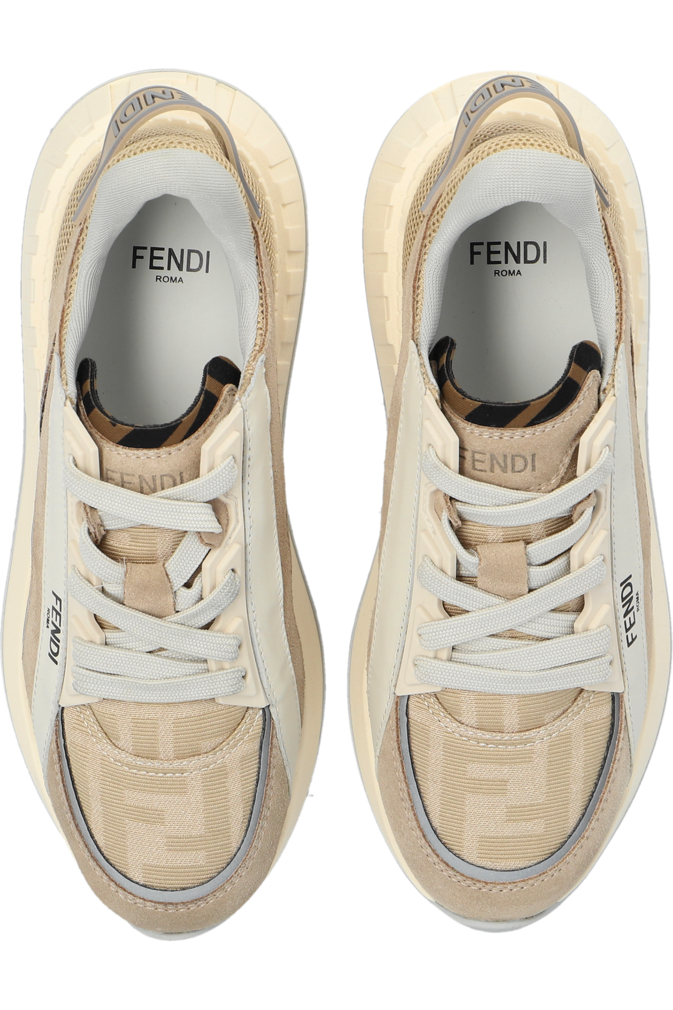 Beige Trainers with logo Fendi Kids Vitkac GB